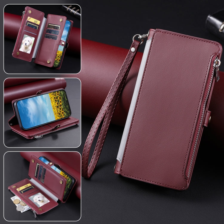 For Google Pixel 9 Pro XL Leather Stitching Multi-card Slot Zipper Phone Case