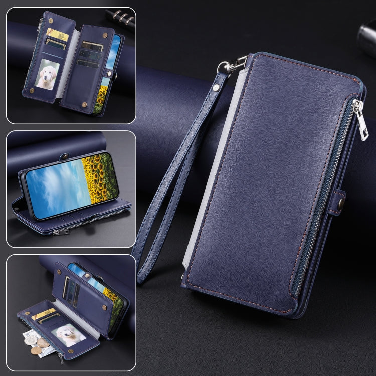 For Google Pixel 9 Pro XL Leather Stitching Multi-card Slot Zipper Phone Case
