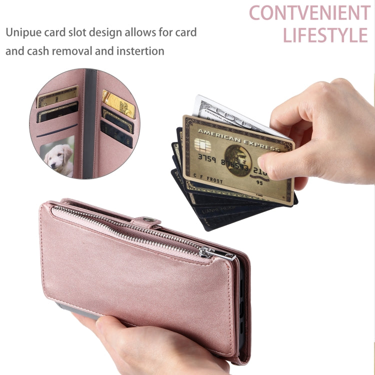 For Google Pixel 9 / 9 Pro Leather Stitching Multi-card Slot Zipper Phone Case