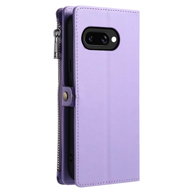 For Google Pixel 10a Leather Stitching Multi-card Slot Zipper Phone Case