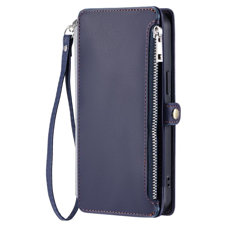 For Google Pixel 10a Leather Stitching Multi-card Slot Zipper Phone Case