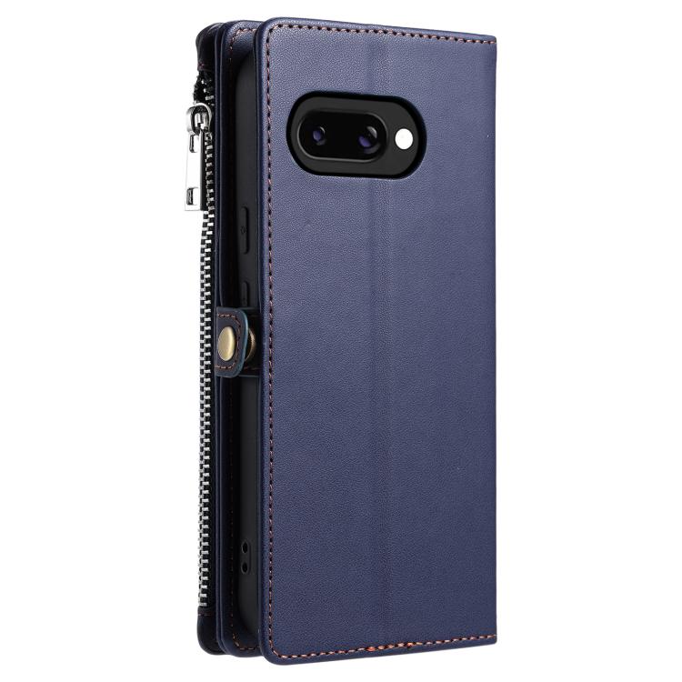 For Google Pixel 10a Leather Stitching Multi-card Slot Zipper Phone Case