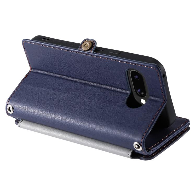 For Google Pixel 10a Leather Stitching Multi-card Slot Zipper Phone Case
