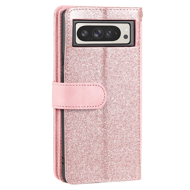 For Google Pixel 9 Pro XL Nine Card Zipper Bag Leather Phone Case with Lanyard