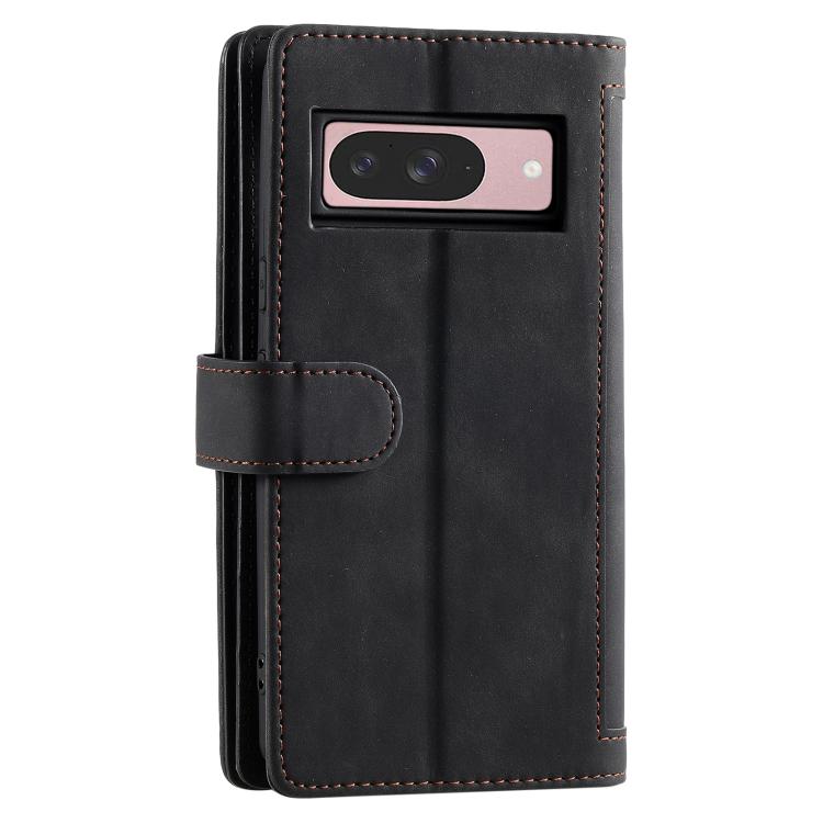 For Google Pixel 10 / 10 Pro Nine Card Zipper Bag Leather Phone Case with Lanyard