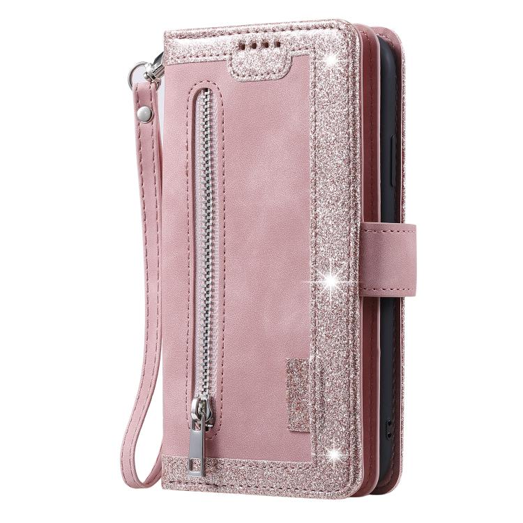 For Google Pixel 10 / 10 Pro Nine Card Zipper Bag Leather Phone Case with Lanyard