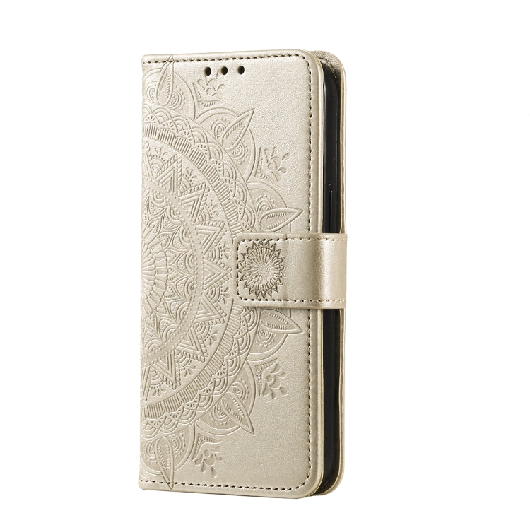 For Google Pixel 9 / 9 Pro Totem Flower Embossed Leather Phone Case with Lanyard