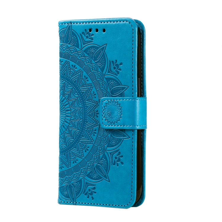 For Google Pixel 9 / 9 Pro Totem Flower Embossed Leather Phone Case with Lanyard
