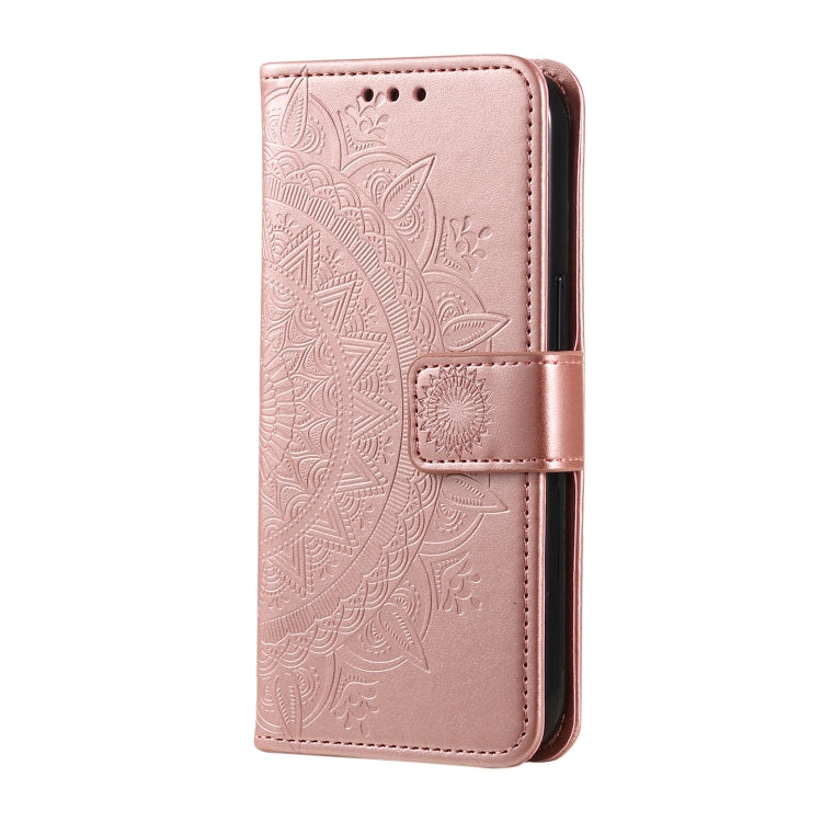 For Google Pixel 9 / 9 Pro Totem Flower Embossed Leather Phone Case with Lanyard