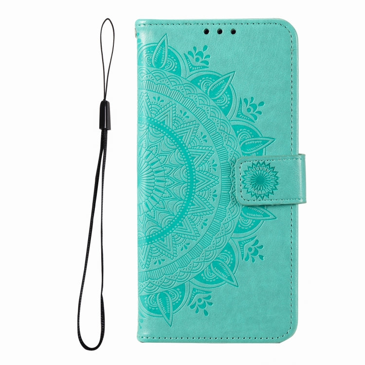 For Google Pixel 9a Totem Flower Embossed Leather Phone Case with Lanyard