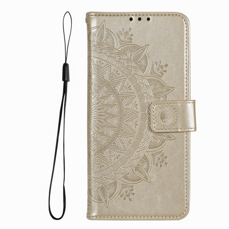 For Google Pixel 9a Totem Flower Embossed Leather Phone Case with Lanyard