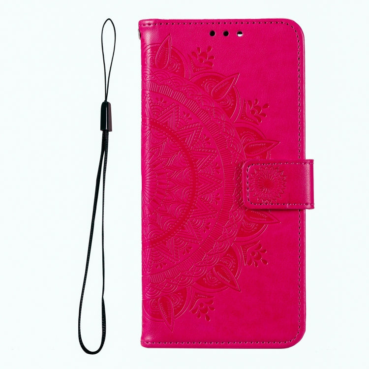For Google Pixel 9a Totem Flower Embossed Leather Phone Case with Lanyard