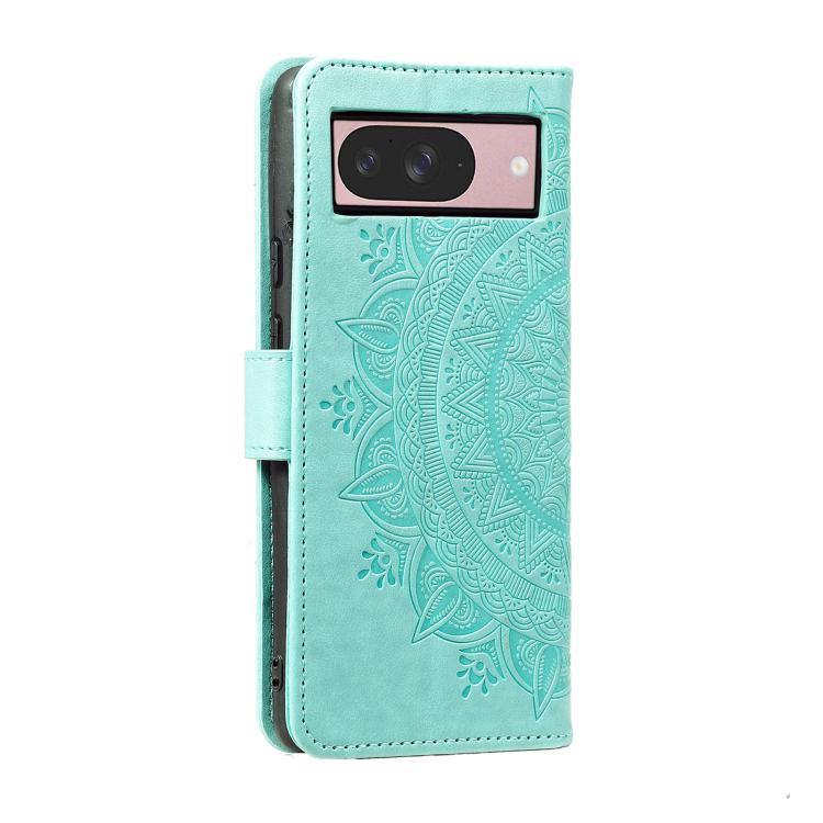 For Google Pixel 10 / 10 Pro Totem Flower Embossed Leather Phone Case with Lanyard