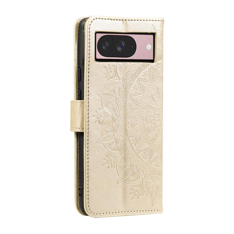 For Google Pixel 10 / 10 Pro Totem Flower Embossed Leather Phone Case with Lanyard