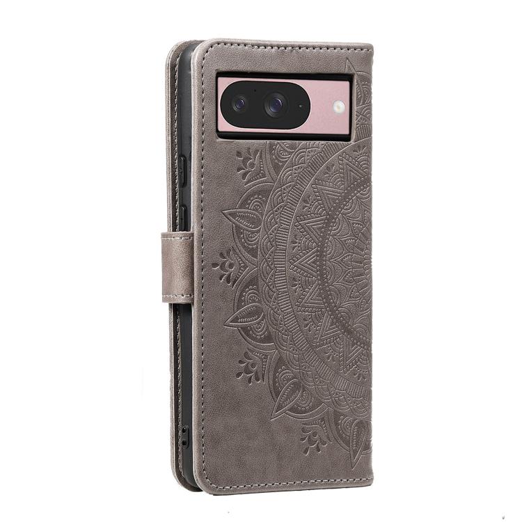 For Google Pixel 10 / 10 Pro Totem Flower Embossed Leather Phone Case with Lanyard