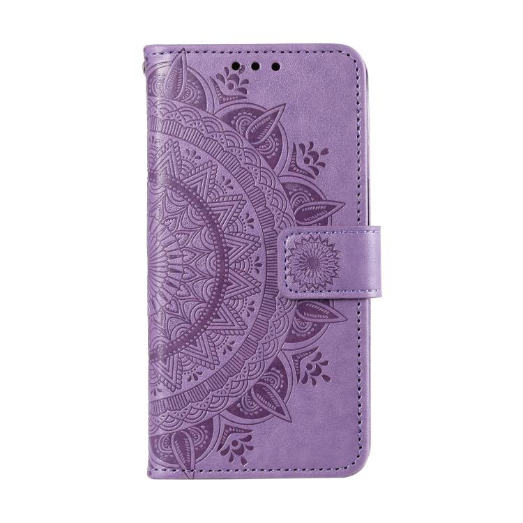 For Google Pixel 10 / 10 Pro Totem Flower Embossed Leather Phone Case with Lanyard