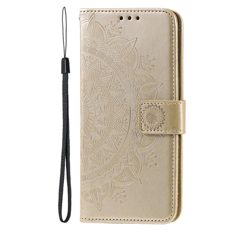 For Google Pixel 10a Totem Flower Embossed Leather Phone Case with Lanyard