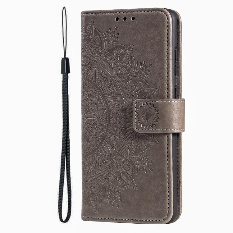 For Google Pixel 10a Totem Flower Embossed Leather Phone Case with Lanyard