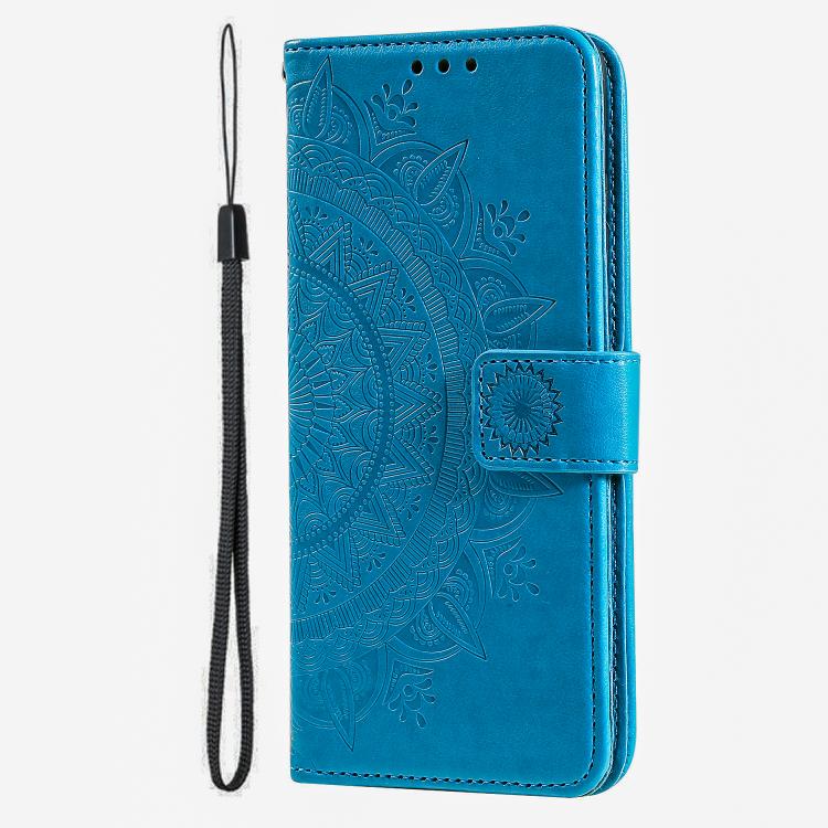 For Google Pixel 10a Totem Flower Embossed Leather Phone Case with Lanyard