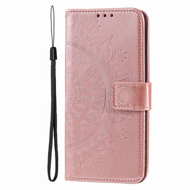 For Google Pixel 10a Totem Flower Embossed Leather Phone Case with Lanyard