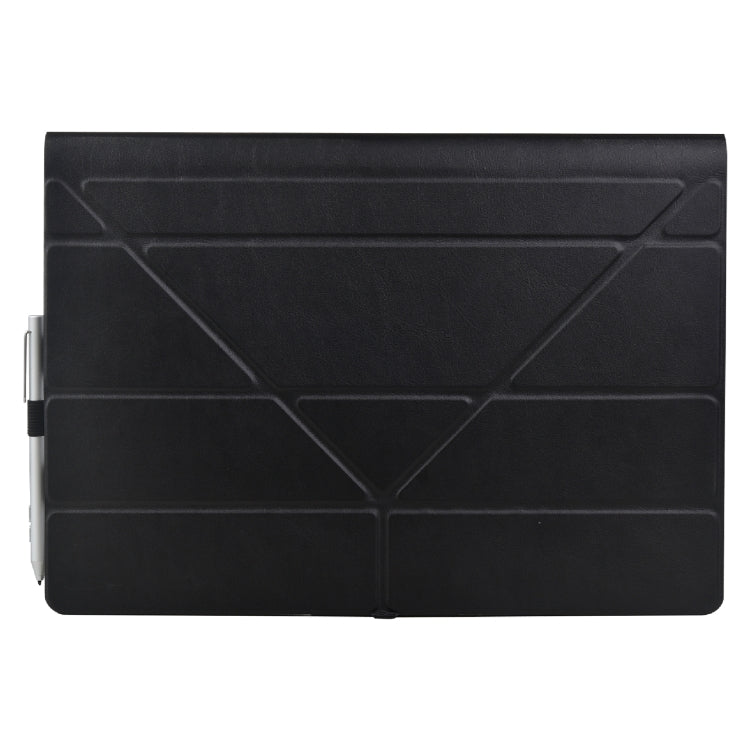 For Microsoft Surface Book 3 / 2 / 1 15 inch Deformation All-inclusive Leather Laptop Case - Black