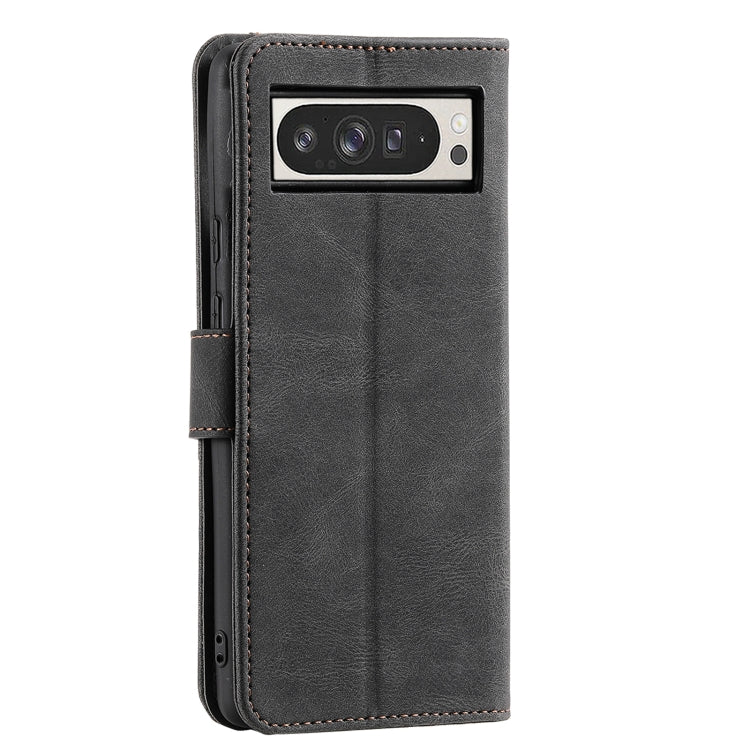 For Google Pixel 9 Pro XL Nail Skin Feel Stitching Calf Texture Leather Phone Case