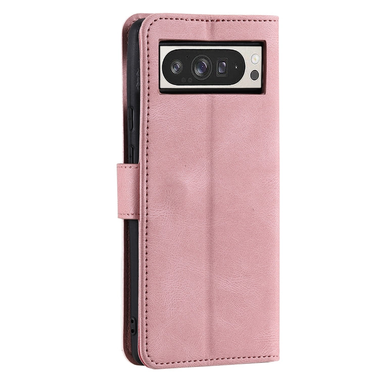 For Google Pixel 9 Pro XL Nail Skin Feel Stitching Calf Texture Leather Phone Case