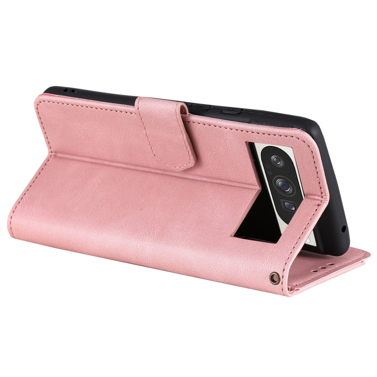 For Google Pixel 9 Pro XL Nail Skin Feel Stitching Calf Texture Leather Phone Case