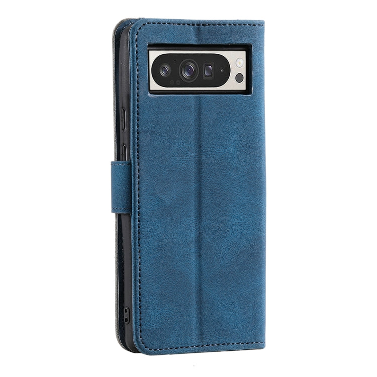 For Google Pixel 9 Pro XL Nail Skin Feel Stitching Calf Texture Leather Phone Case