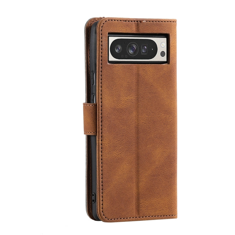 For Google Pixel 9 Pro XL Nail Skin Feel Stitching Calf Texture Leather Phone Case