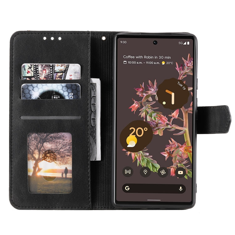 For Google Pixel 9 / 9 Pro Nail Skin Feel Stitching Calf Texture Leather Phone Case