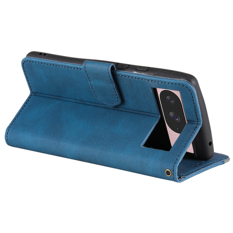 For Google Pixel 9 / 9 Pro Nail Skin Feel Stitching Calf Texture Leather Phone Case