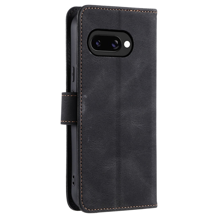 For Google Pixel 9a Nail Skin Feel Stitching Calf Texture Leather Phone Case