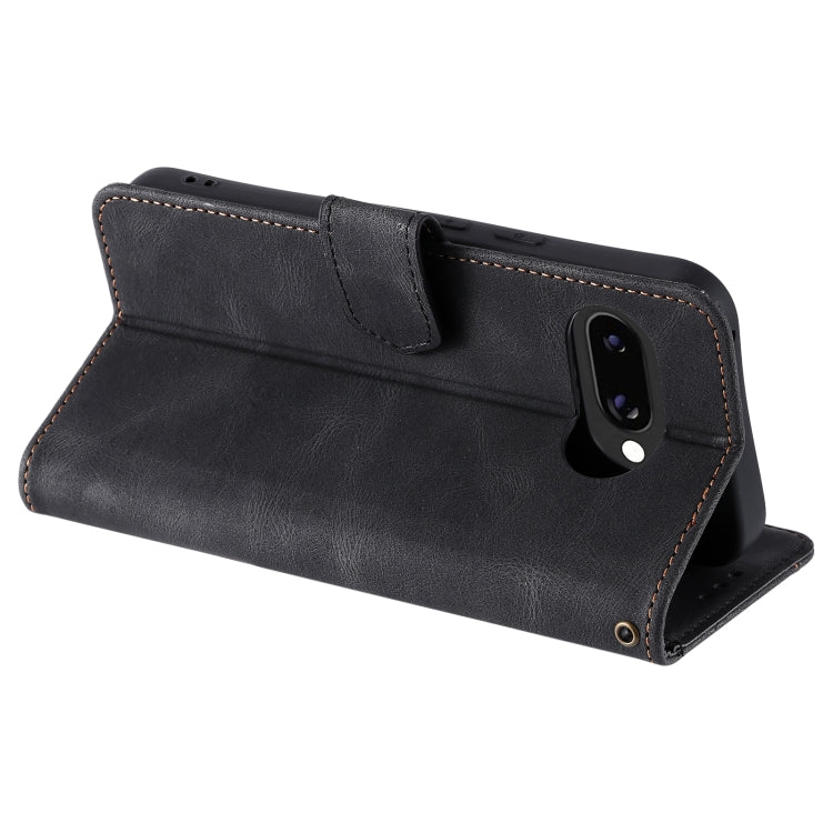 For Google Pixel 9a Nail Skin Feel Stitching Calf Texture Leather Phone Case
