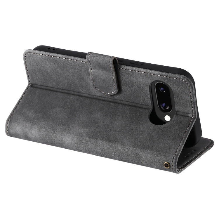 For Google Pixel 9a Nail Skin Feel Stitching Calf Texture Leather Phone Case