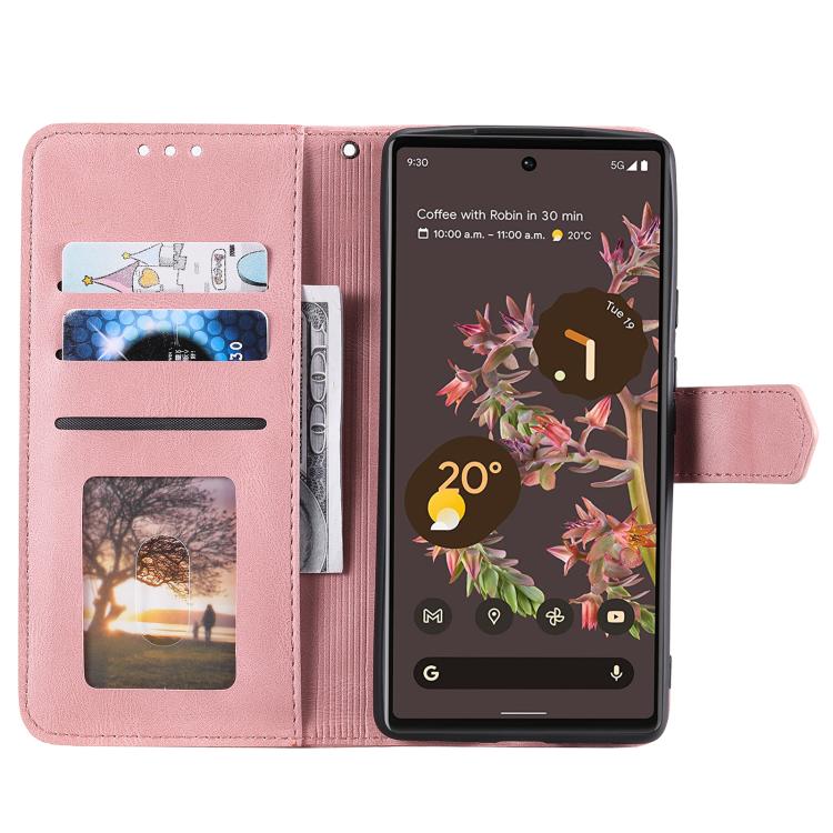 For Google Pixel 10 Pro XL Nail Skin Feel Stitching Calf Texture Leather Phone Case