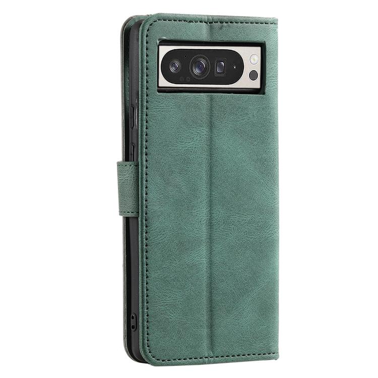 For Google Pixel 10 Pro XL Nail Skin Feel Stitching Calf Texture Leather Phone Case