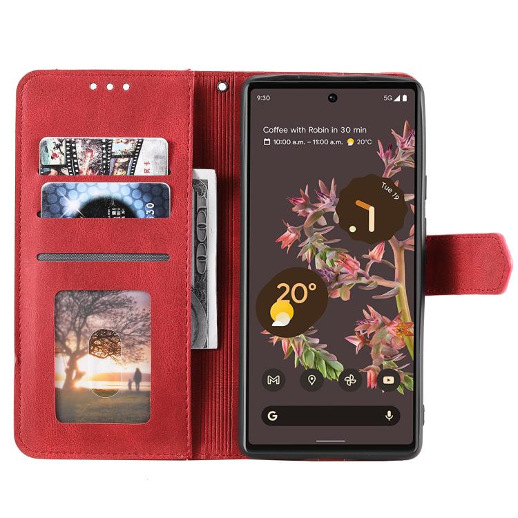 For Google Pixel 10 Pro XL Nail Skin Feel Stitching Calf Texture Leather Phone Case