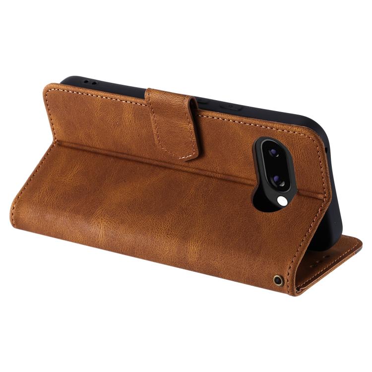 For Google Pixel 10a Nail Skin Feel Stitching Calf Texture Leather Phone Case