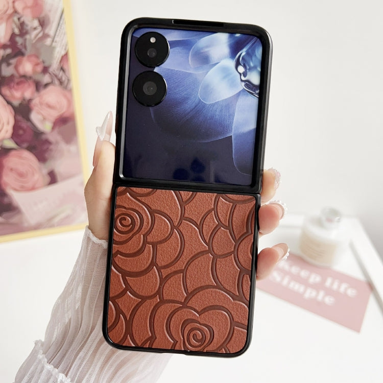 For Xiaomi Mix Flip Impression Camellia Pattern Protective Phone Case