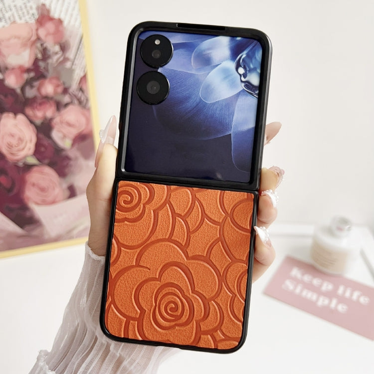 For Xiaomi Mix Flip Impression Camellia Pattern Protective Phone Case