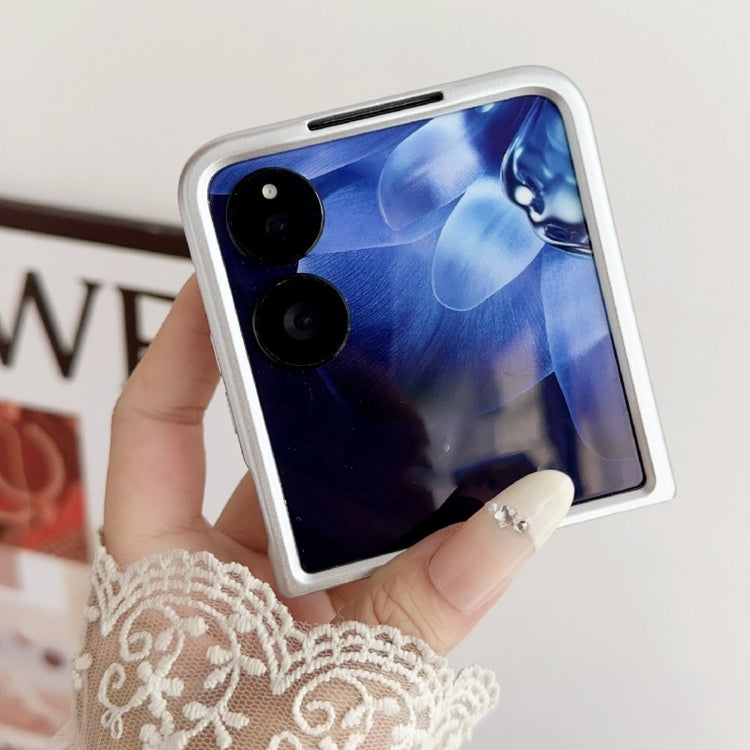 For Xiaomi Mix Flip Pearlescent Paint Diamond Shaped Checkered Leather Phone Case