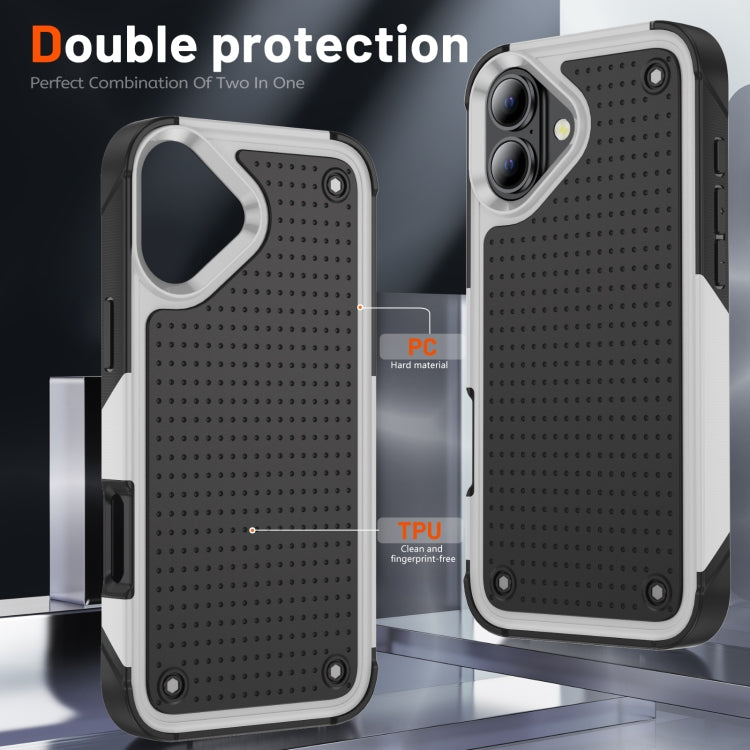 For iPhone 16 Plus PC + TPU Shockproof Protective Phone Case