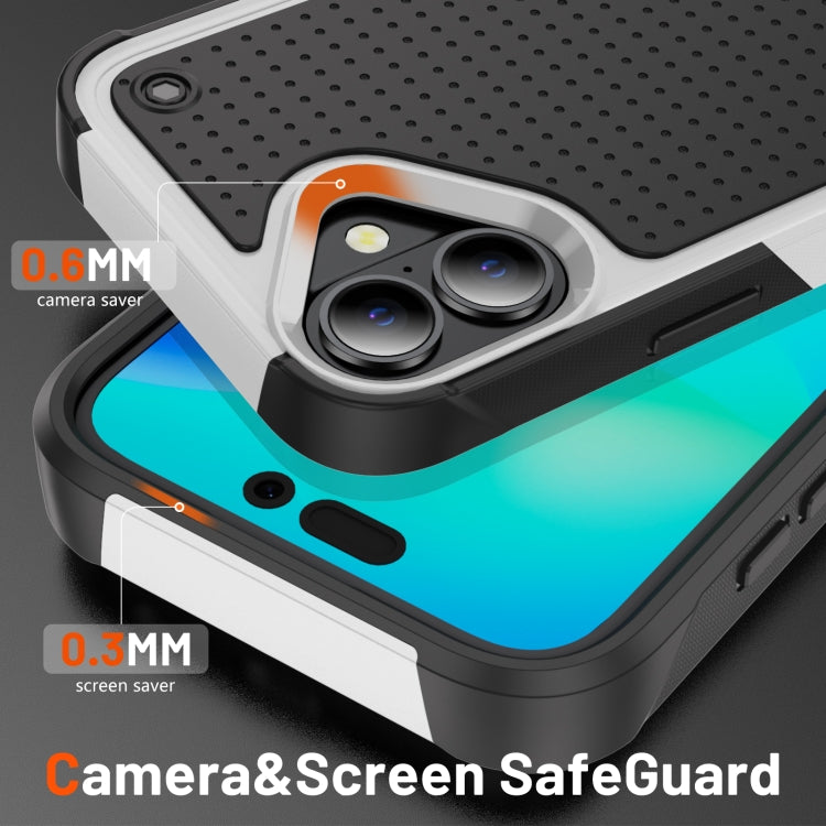 For iPhone 16 Plus PC + TPU Shockproof Protective Phone Case