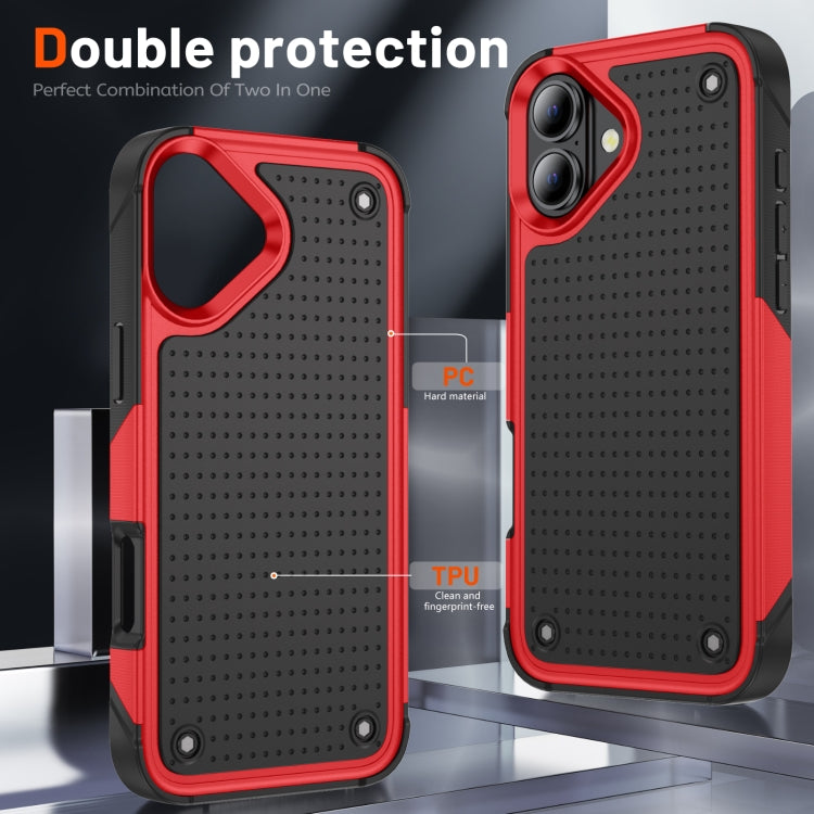 For iPhone 16 Plus PC + TPU Shockproof Protective Phone Case
