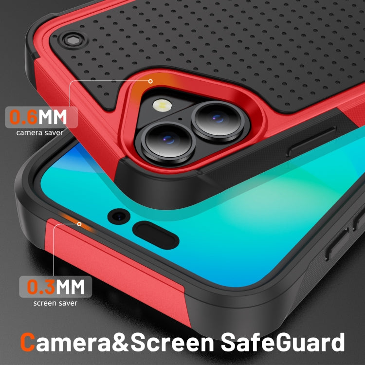For iPhone 16 Plus PC + TPU Shockproof Protective Phone Case