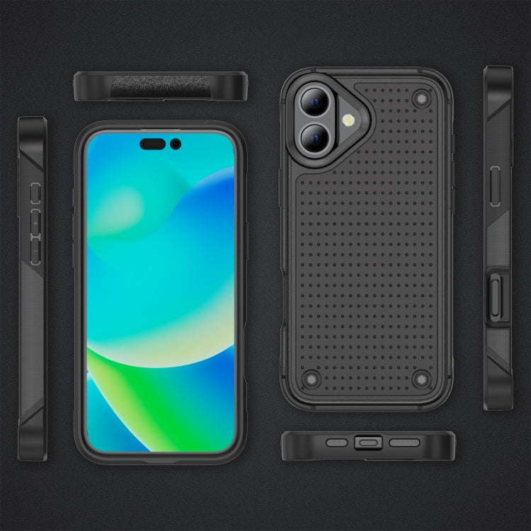 For iPhone 16 Plus PC + TPU Shockproof Protective Phone Case