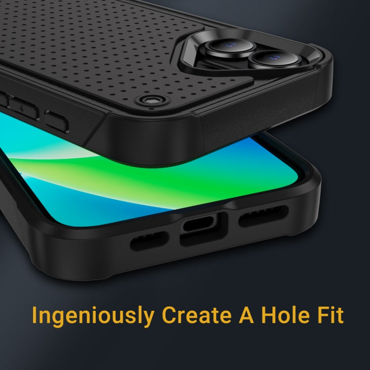 For iPhone 16 Plus PC + TPU Shockproof Protective Phone Case