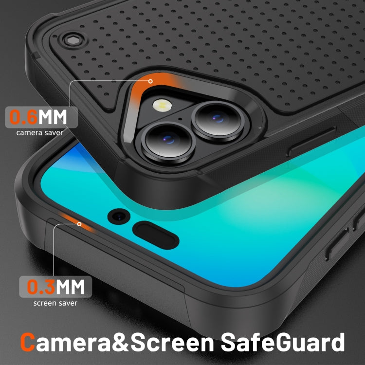 For iPhone 16 Plus PC + TPU Shockproof Protective Phone Case