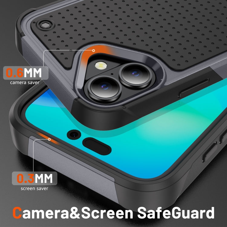 For iPhone 16 Plus PC + TPU Shockproof Protective Phone Case